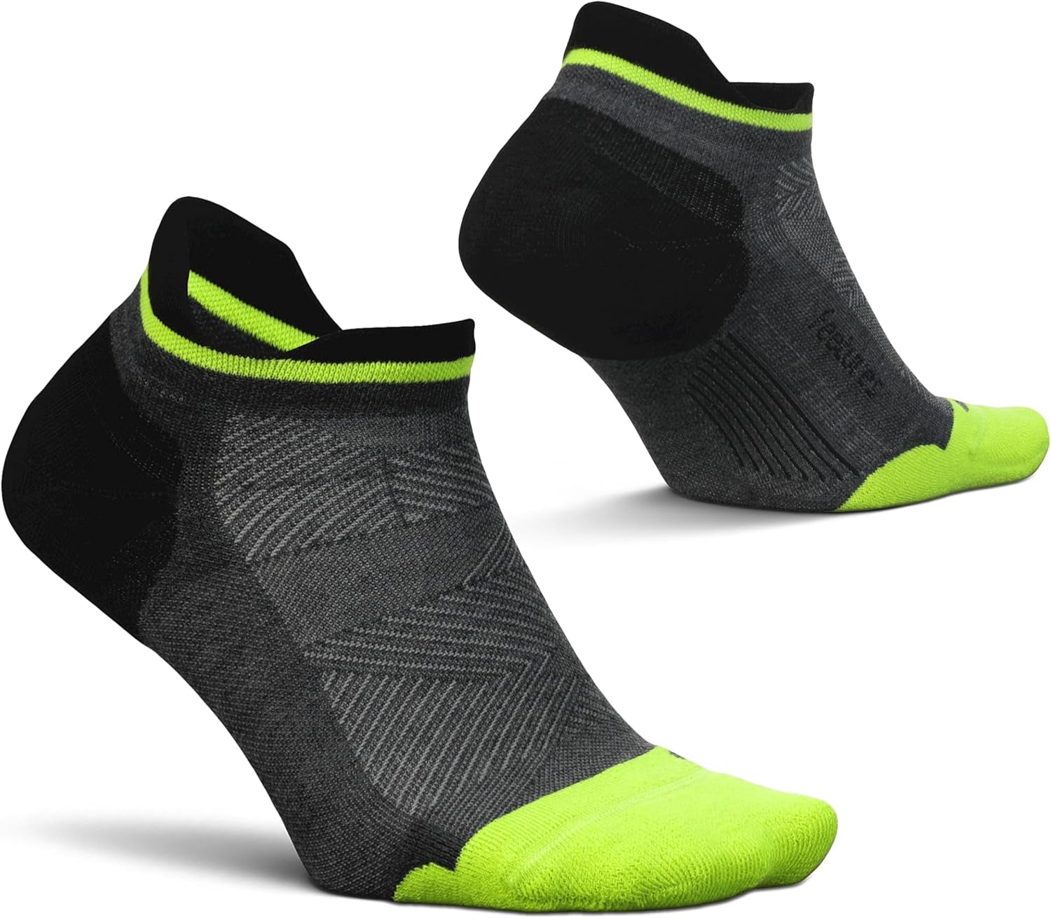 Elite Max Cushion No Show Tab Ankle Socks - Sport Sock with Targeted Compression - (1 Pair)