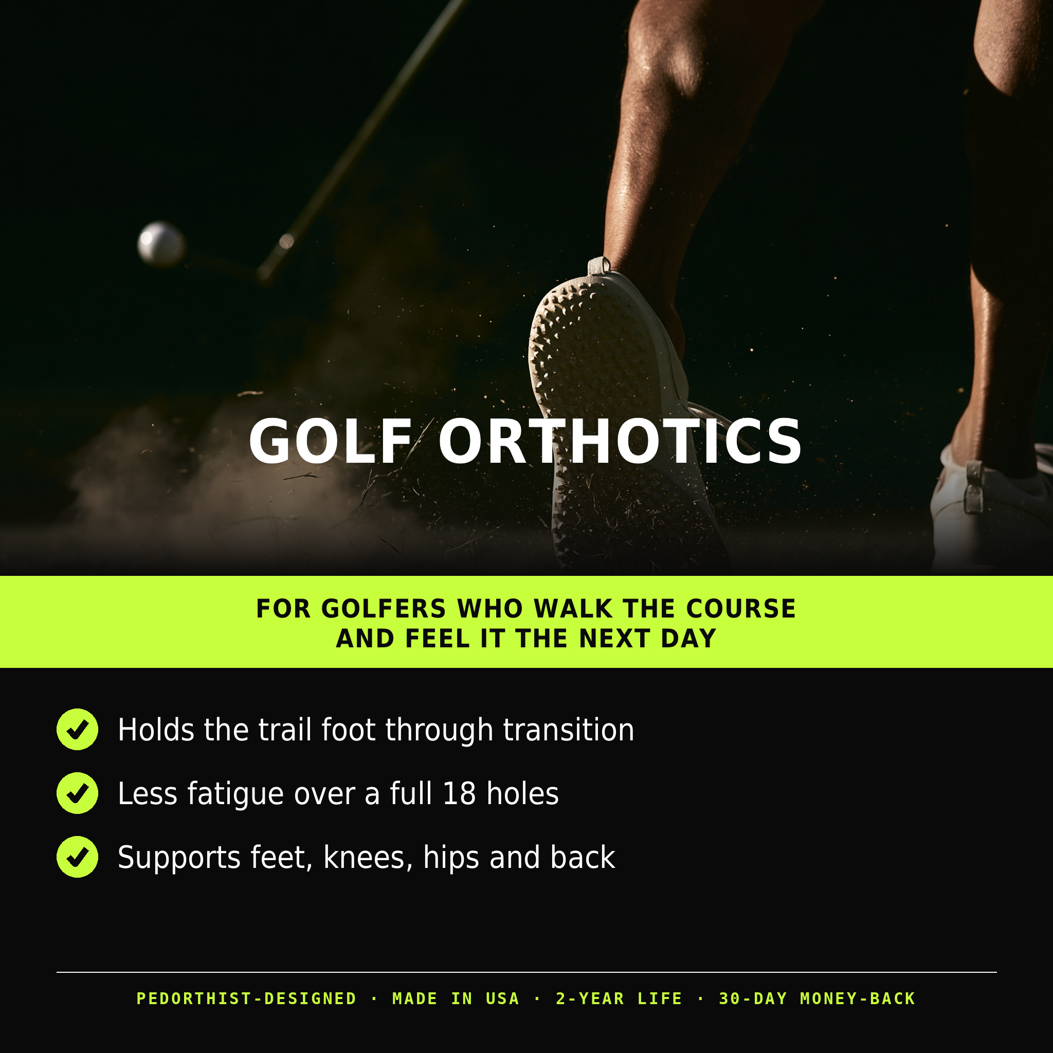 Men's Golf Orthotics